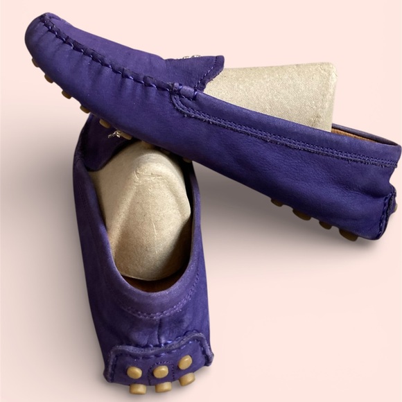 Coach Nancy Nubuck Violet Driving Loafers 8.5 EUC - Picture 3 of 8